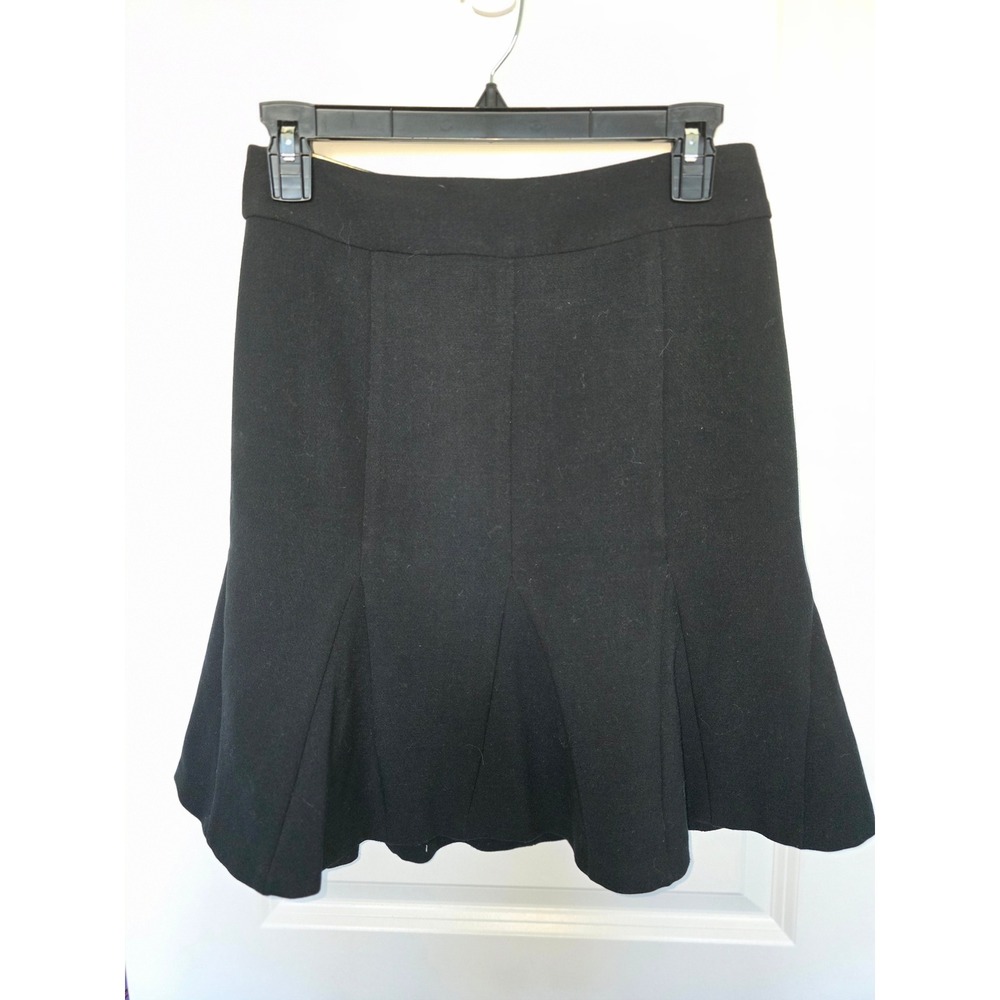 Banana Republic Womens Black Flounce Hem Flare Mini Skirt Size 0 RN 54023